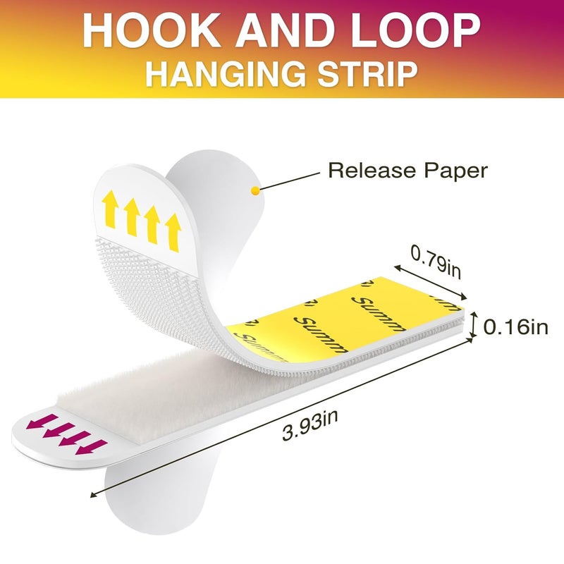 Summerbrite Picture Hanging Strips Heavy Duty XL 20 Pairs/40Strips, Damage Free Hanging Picture Hangers, Removable Adhesive Hook and Loop Wall Strips, Frame Stickers No Nails for Home Decor Wall Posters - Image 2
